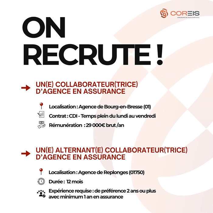 Vous aussi, rejoignez l'équipe Coréis !
