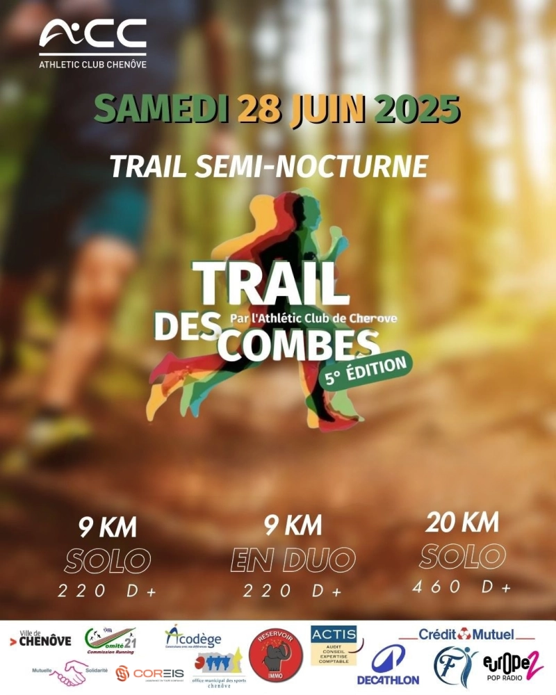 Coréis est fier d’être partenaire du Trail des Combes à Chenove