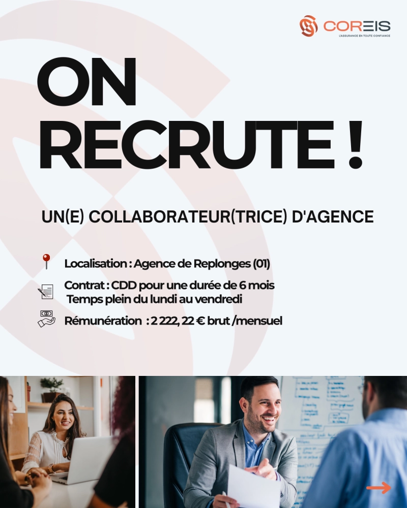 Nous recrutons un(e) Collaborateur(trice) d'Agence !